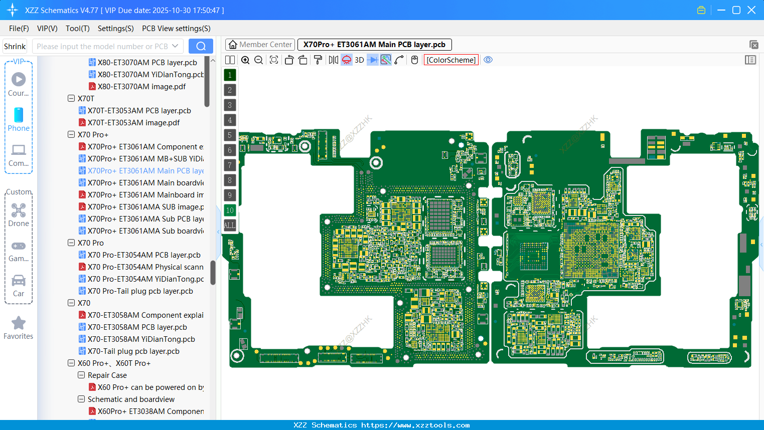 VIVO X70Pro+ ET3061AM Main PCB Layer